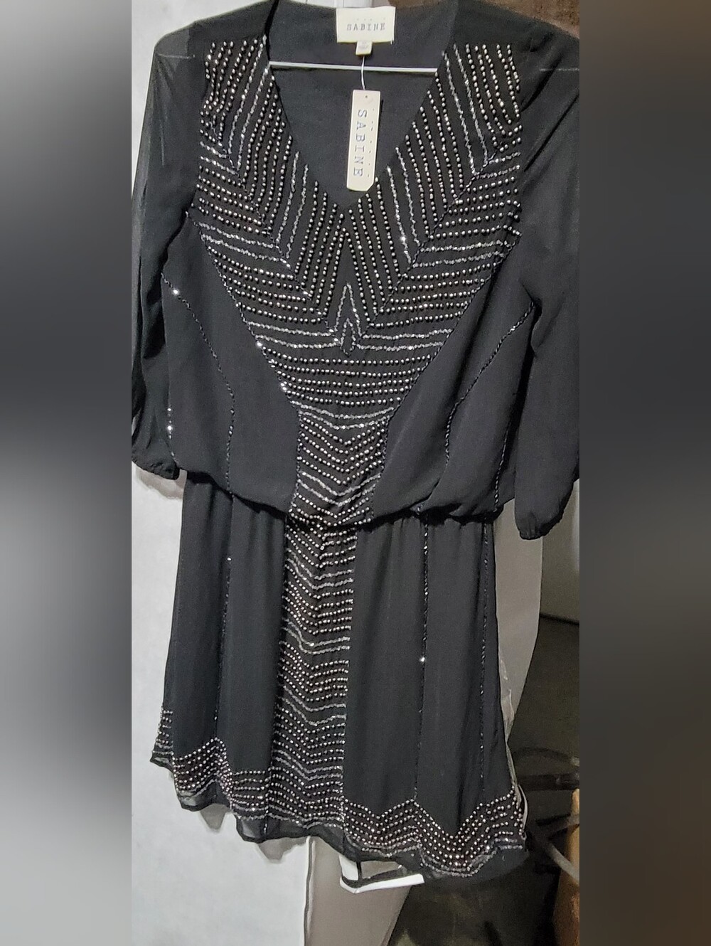 Sabine ANTHROPOLOGY beaded dress xs-s beautiful in great condition holiday nwt